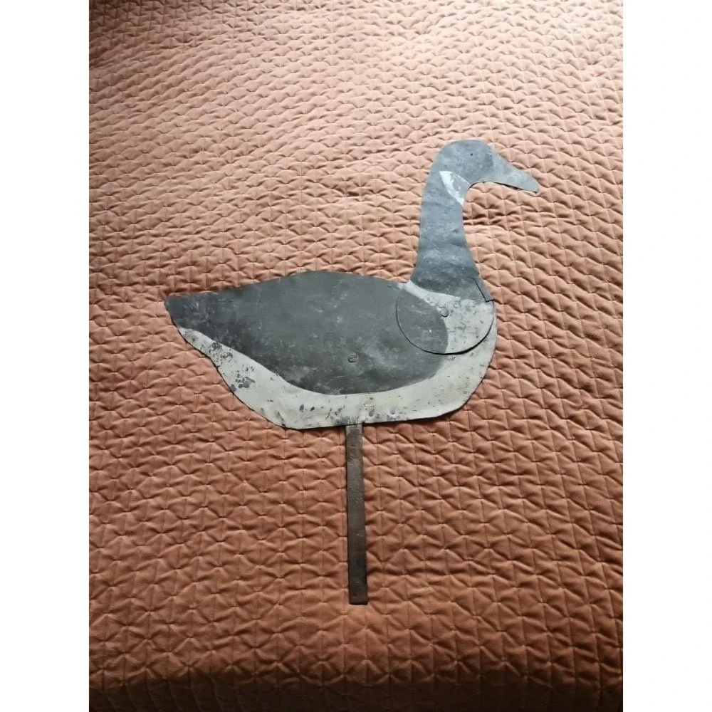 Vintage Collapsible Goose Decoy Sheet Metal Foldable 27 1/2